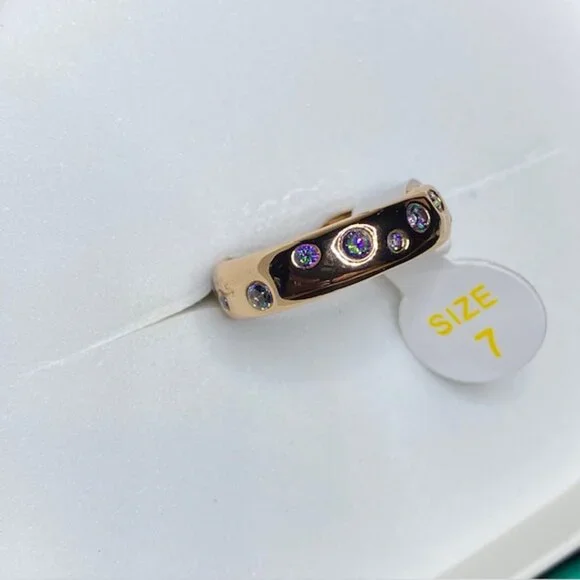 Rainbow Topaz Ring RBP6964 Another Lifetime Size 7 - Picture 2 of 5